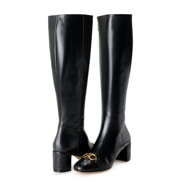 SALVATORE FERRAGAMO BLACK LILLA QT SIZE 9.5C - Picture 2 of 6